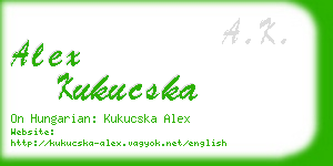 alex kukucska business card